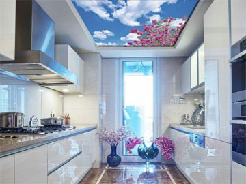 سقف آسمان مجازی در آشپزخانه 